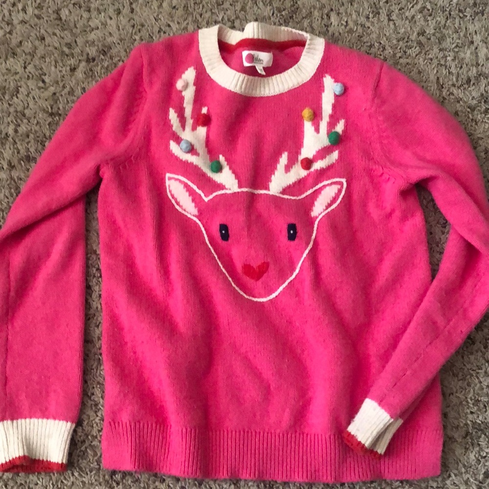 Mini Boden deer sweater guc 11/12